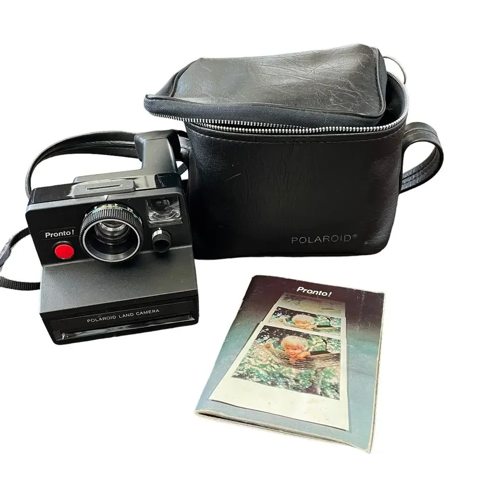 Polaroid Pronto Land Camera SX-70 w/ Vinyl Case Manual Vtg Photography UNTESTED